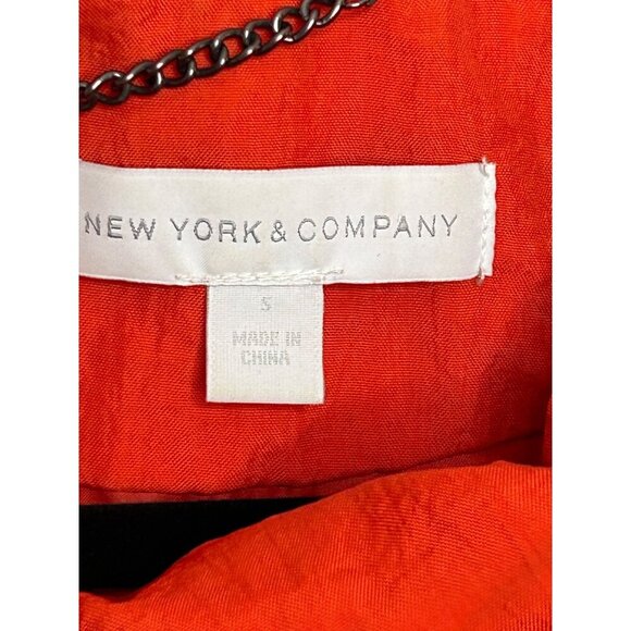 New York & Company Women's Cinch Waist Zip Front Hooded Trench Coat Rain Coat Sm - Picture 3 of 12